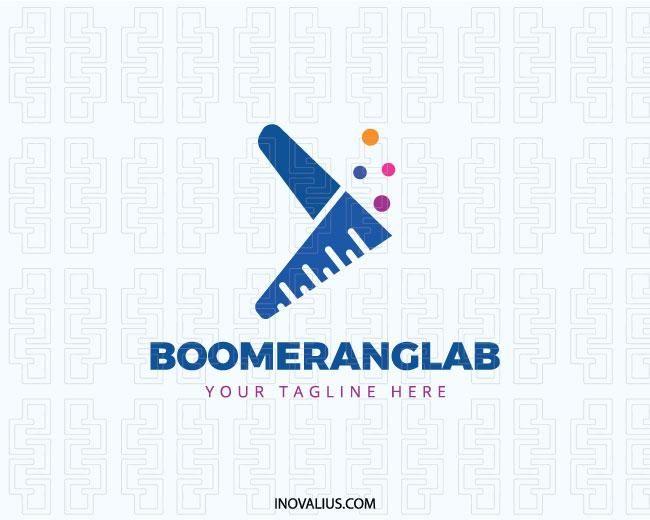Company with Two Boomerangs Logo - Boomerang Laboratory Logo Design | Inovalius
