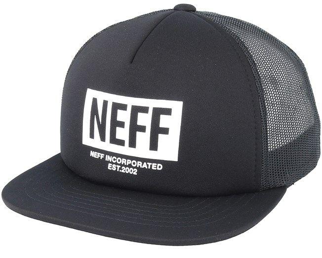 Black and White Neff Logo - Corpo Black/White Trucker - Neff caps | Hatstore.co.uk