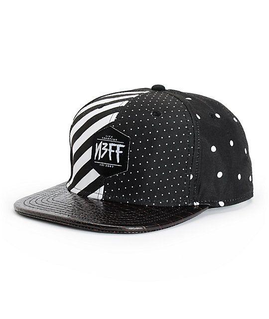 Black and White Neff Logo - Neff Black N White Snapback Hat