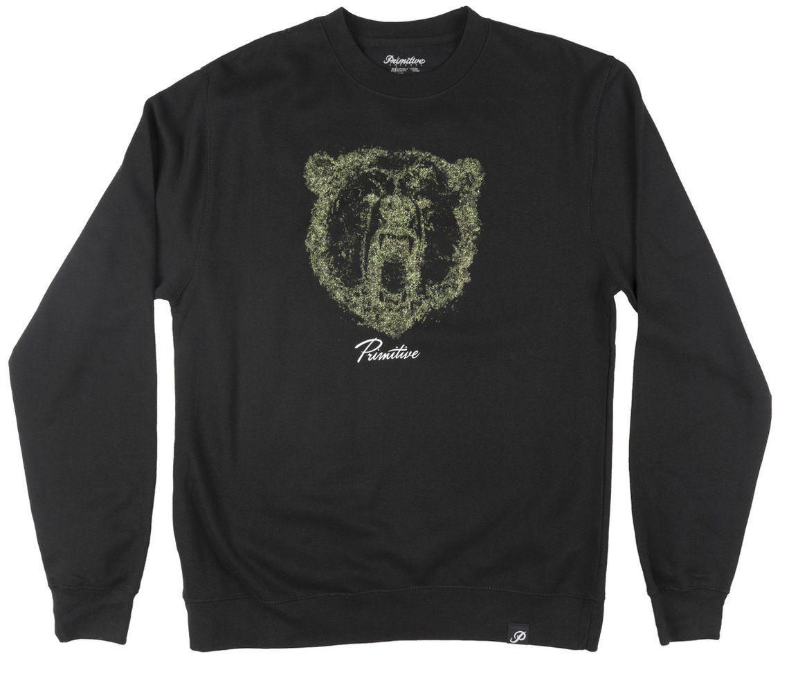 Primitive Bear Logo - Primitive Apparel Bear Shake Crewneck Pullover Sweatshirt Sweater