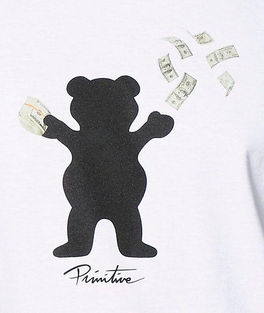 Primitive Bear Logo - Primitive X Grizzly X Diamond Supply Co Bands Bear T Shirt