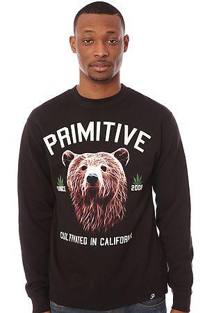 Primitive Bear Logo - Lyst - Primitive The Golden Bear Crewneck Sweatshirt in Black in ...