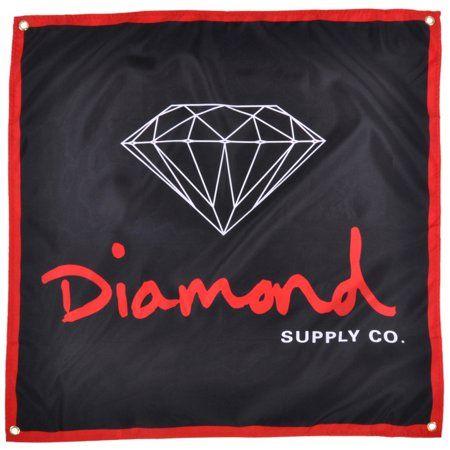 Diamond Supply Company Logo - Diamond Supply Co Logo Wall Banner Poster Black Red - Walmart.com