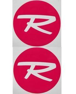Round Red Logo - Lot of 2 ROSSIGNOL 3.5 Round Red Logo Vinyl Sticker Decal Car Truck