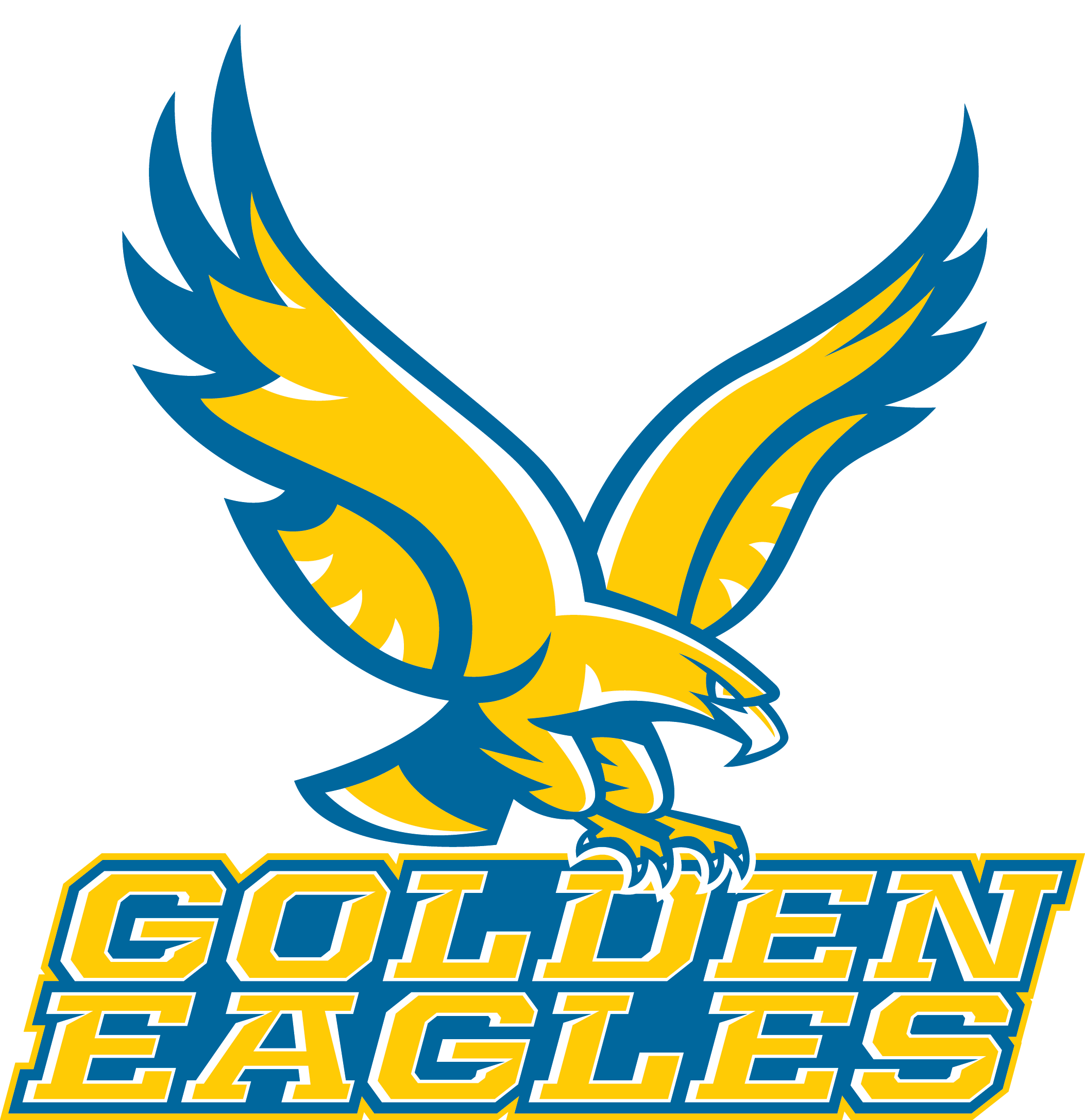 Yellow Blue Eagle Logo - Athletic Logos - About Us - Holy Family Catholic Schools