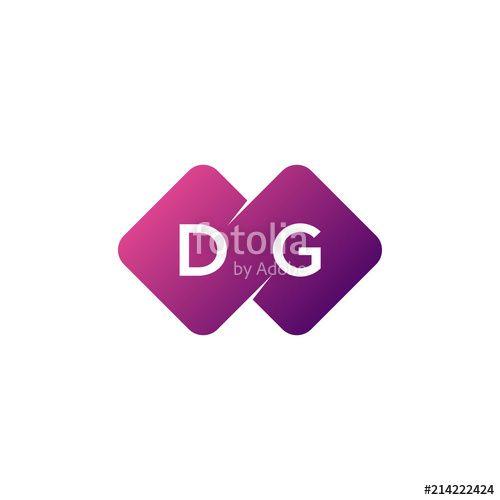DG Diamond Logo - two letter dg diamond rounded logo