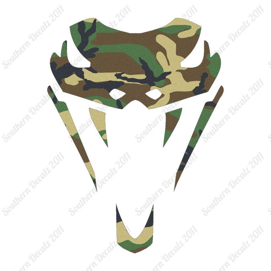 Camo Cobra Logo - Snake Head Cobra Fangs - Decal Sticker - Multiple Patterns & Sizes ...