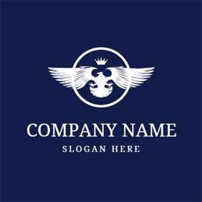 White and Blue Eagle Logo - Free Eagle Logo Designs. DesignEvo Logo Maker