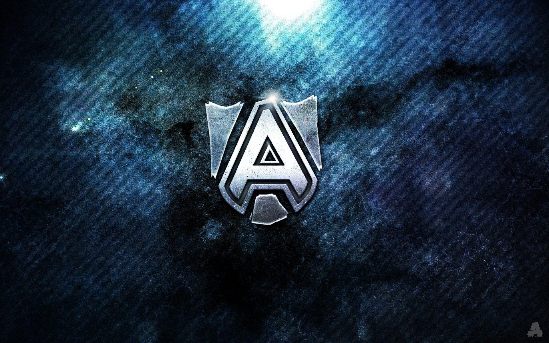 Blue Metal Logo - team esports the alliance dota 2 textures stone rock metal logo blue ...