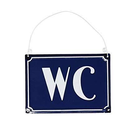Blue Metal Logo - Blue Metal French WC Sign: Amazon.co.uk: Kitchen & Home