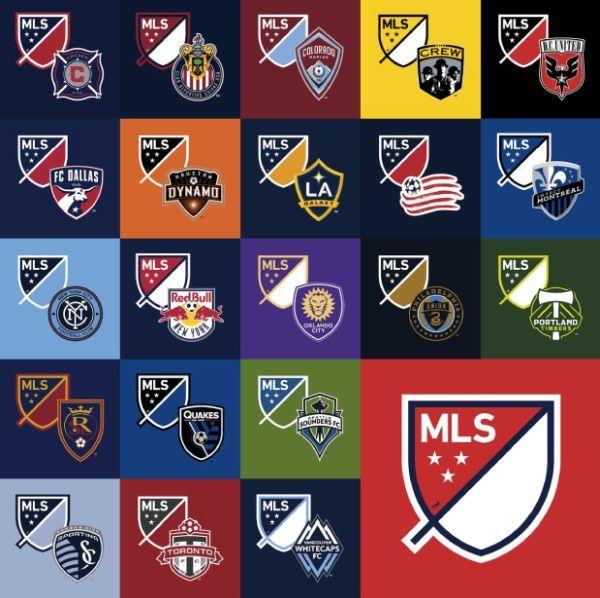 Red White and Triangle Sports Logo - MLS Kicks Off 20th Season With New Logo | Articles | LogoLounge