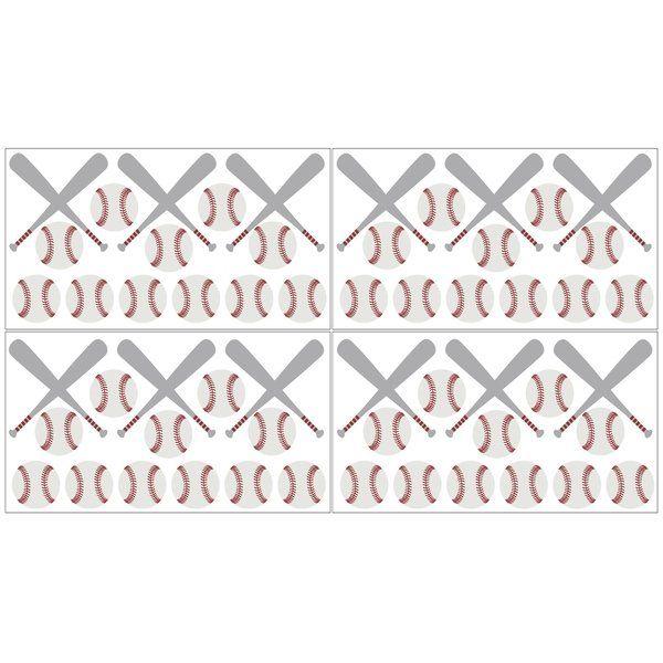 Red White and Triangle Sports Logo - Shop Sweet Jojo Designs Red White and Grey Baseball Patch Sports ...