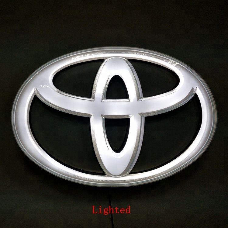 Round Car Logo - Custom Outdoor Luminous Round-shaped Car Logo Emblem,Metal Frame Car ...