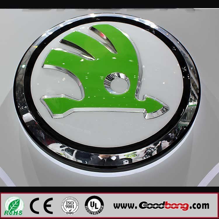 Round Car Logo - Vacuum coating acrylic round car logo sign , car names and their logos