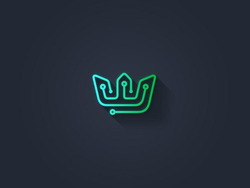 Electric Blue Logo - Tech Crown – Janis Ancitis Logo Design Portfolio