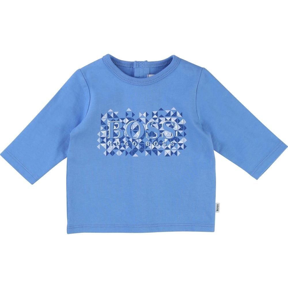 Baby Blue L Logo - BOSS Baby Blue Geo Logo L/s T Shirt | Hurleys