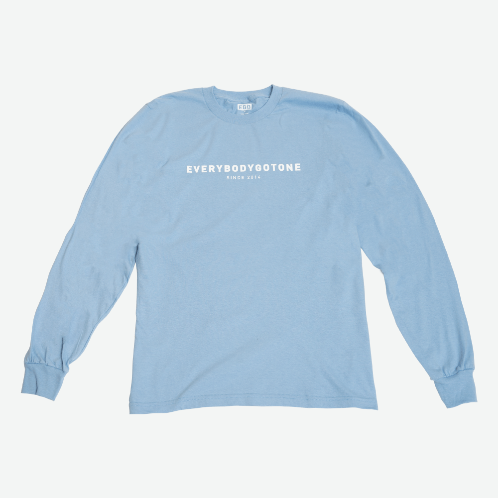 Baby Blue L Logo - EGO CLASSIC L S TEE SS18 BLUE