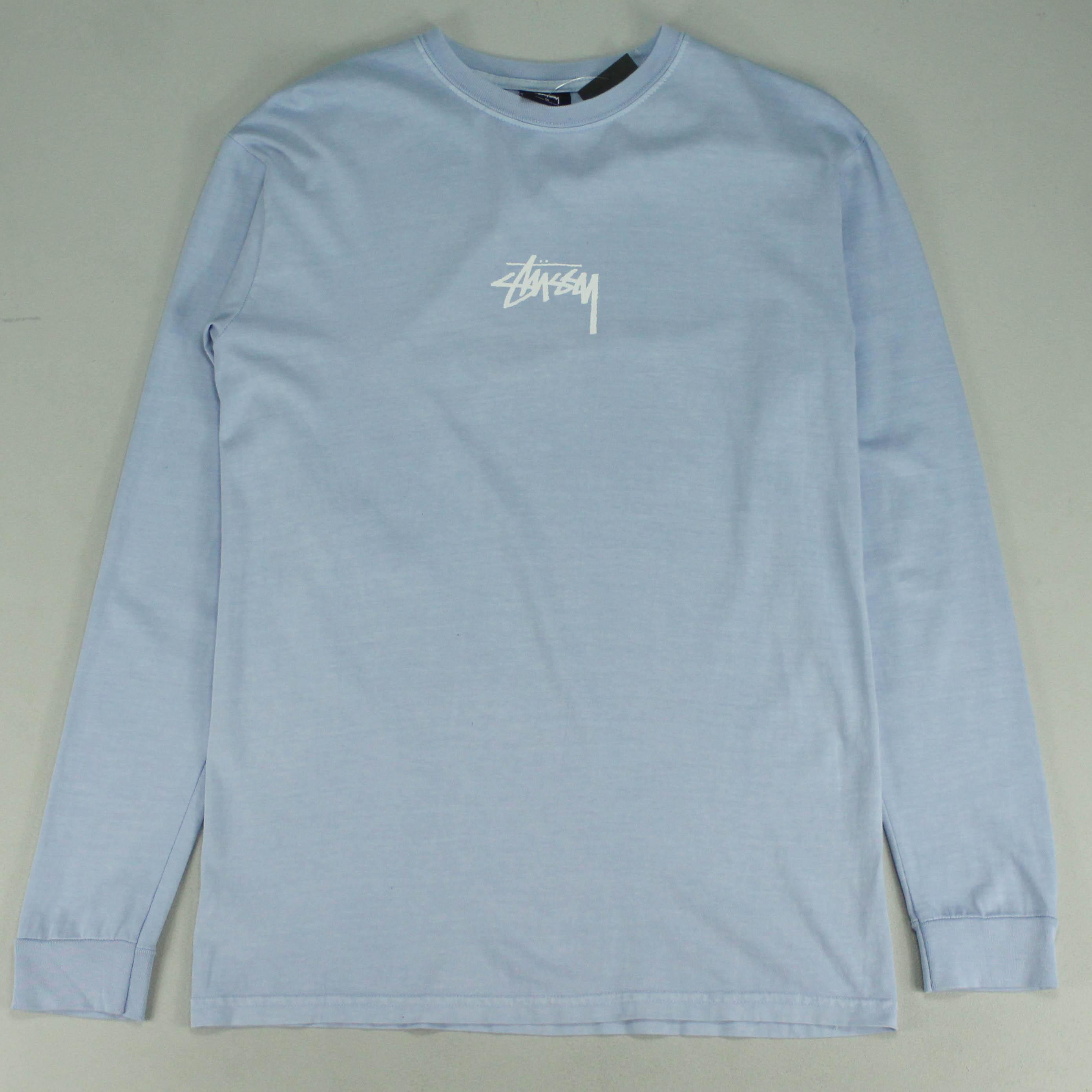 Baby Blue L Logo - Stussy Pig. Dyed L/S T-Shirt - Baby Blue - Remix Casuals