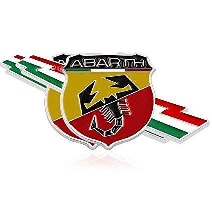 Abarth Car Logo - Amazon.com: 2pcs B023 Car Chromed Emblem Badge Decal Fender Sticker ...