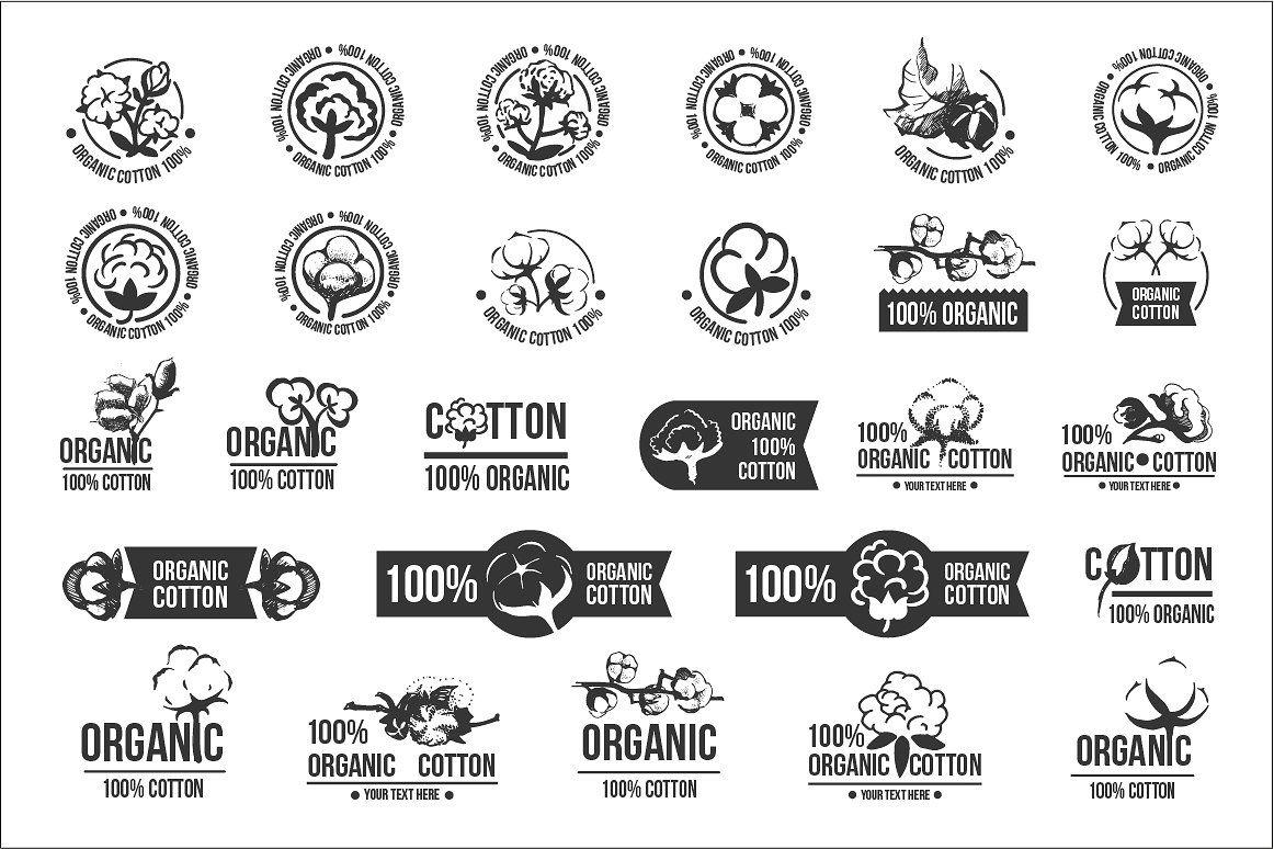Cotton Logo - Cotton icons logo set Icon Creative Market