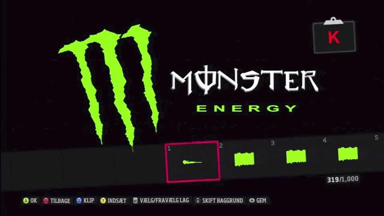 1 Energy Logo - Forza Horizon - Monster Energy Logo - Tutorial - YouTube