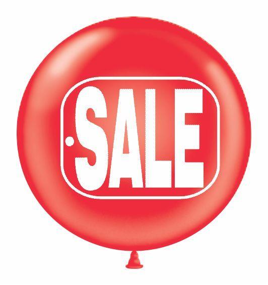 Round Red Logo - Sale Balloons 17 Big Round Red Balloons White ink Printed SALE 2