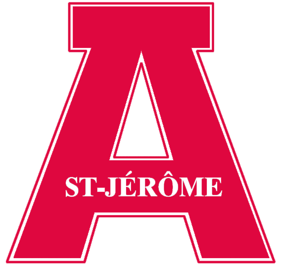 Red White and Triangle Sports Logo - St-Jérôme Alouettes Primary Logo - Quebec Major Jr Hockey League ...