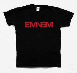 Red Clothing and Apparel Logo - EMINEM T Shirt Slim Shady Logo T-Shirt Black Red Merch Tour Apparel ...
