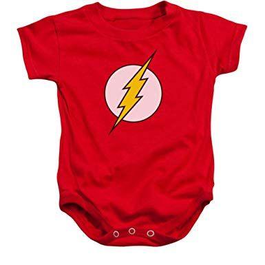 Red Clothing and Apparel Logo - The Flash Logo Red Infant Baby Romper Onesie [Apparel]: Amazon.co.uk