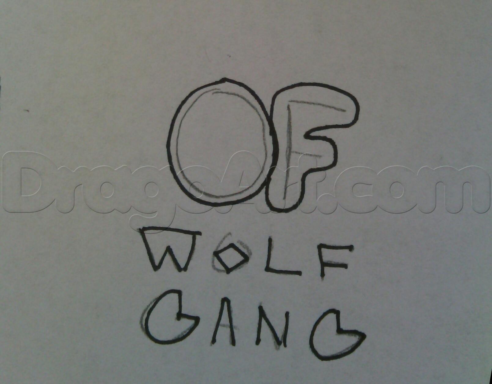 Wolf Gang OFWGKTA Logo - How To Draw The Odd Future Wolf Gang Logo, Step by Step, Band Logos