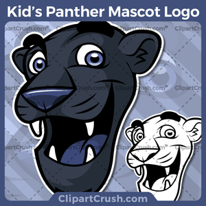 Cute Panther Logo - Cool Panthers Mascot Clipart - Panther Head Mascot Logo Clip Art SVG ...