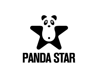 Panda Bear Logo - Panda Star Logo design - Logo design of a panda bear shaped like a ...