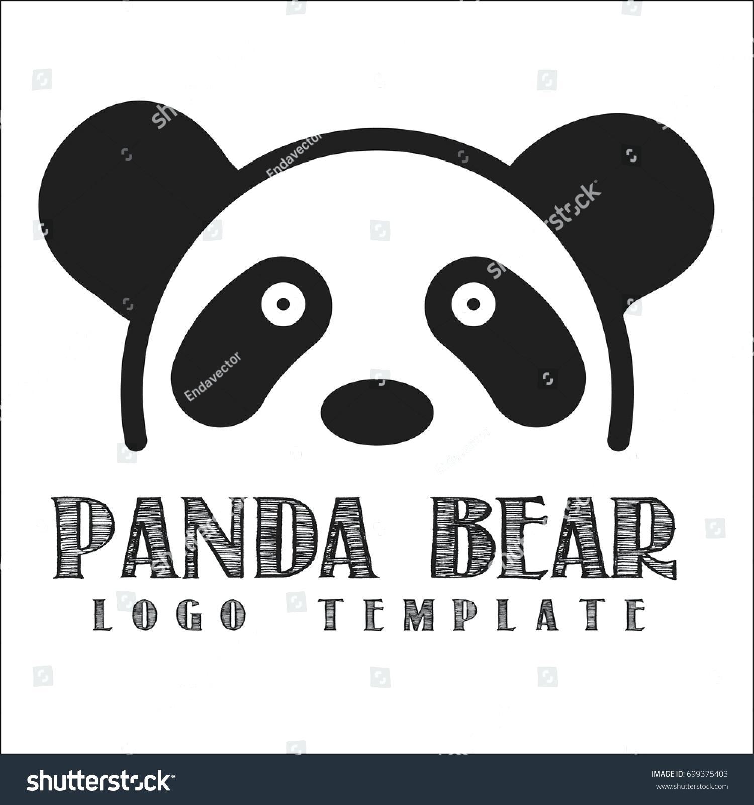 Panda Bear Logo - template: Panda Bear Template Vector Of Fun Children Isolated Geek ...