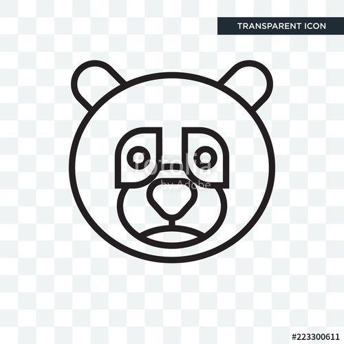 Panda Bear Logo - Panda bear vector icon isolated on transparent background, Panda ...