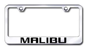 Chevrolet Malibu Logo - Chevy Chevrolet Malibu Logo Bright Mirror Chrome License Plate Frame ...