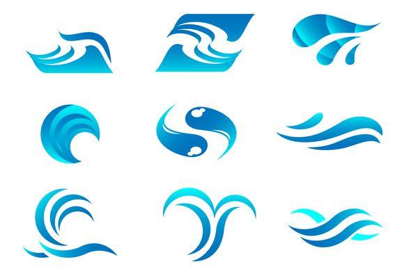Abstract Water Logo - Abstract water logos vector material free download