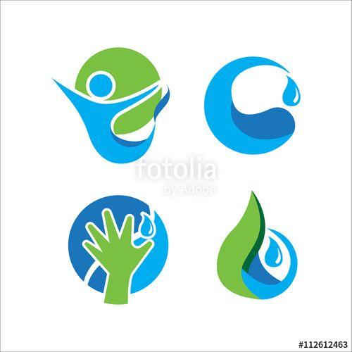 Abstract Water Logo - Abstract logo. Water logo. Wave logo. Geometric logo. Nature logo