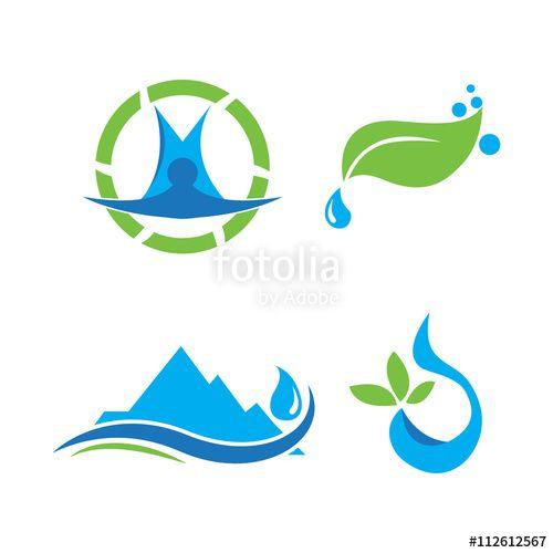 Abstract Water Logo - Abstract logo. Water logo. Wave logo. Geometric logo. Nature logo ...