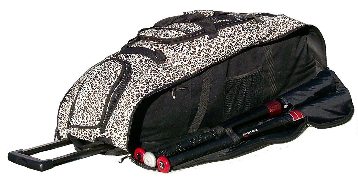 Camo Cobra Logo - Cheetah Print Camo Cobra XL Catchers Roller Bag