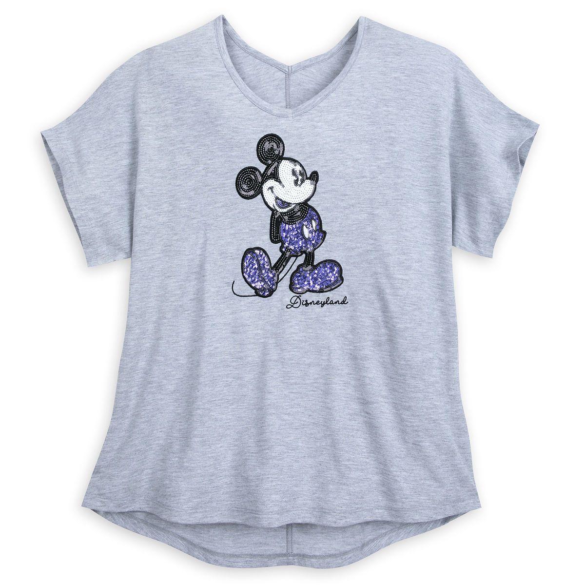 Mickey Galaxy Logo - Mickey Mouse Sequined T Shirt For Women Purple