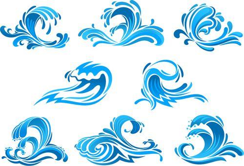 Abstract Water Logo - Water abstract logos vector set 03