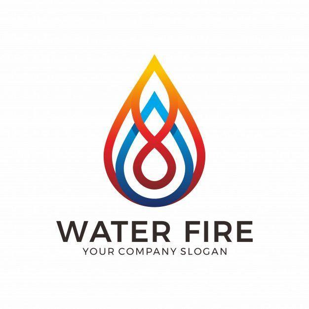 Abstract Water Logo - Abstract water logo with orange and blue color. Logo design