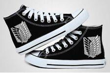 Sneaker with Wings Logo - Anime Attack on TITAN Wings Logo Paint Shoes Unisex Casual High ...