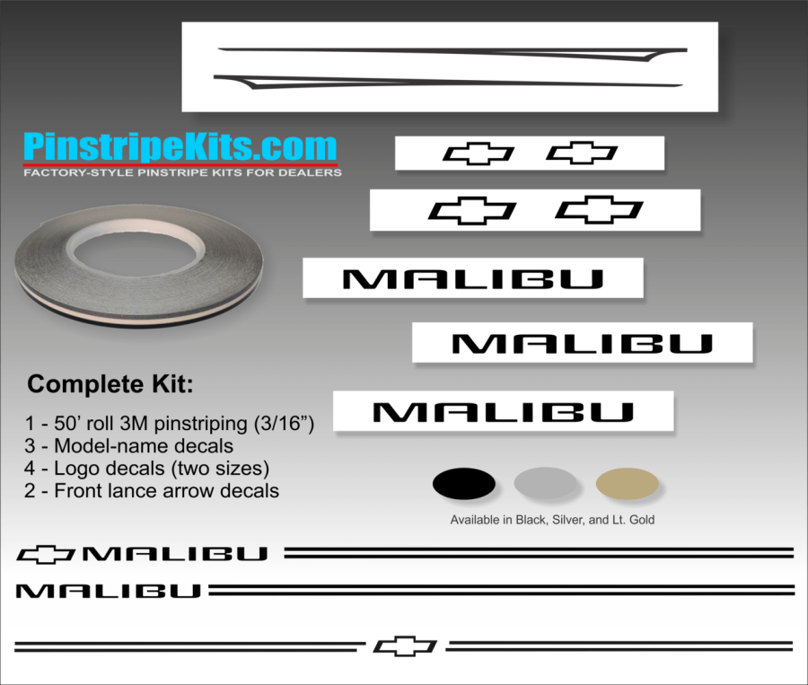 Chevrolet Malibu Logo - Violassi Striping Company MALIBU logo emblem decal pin