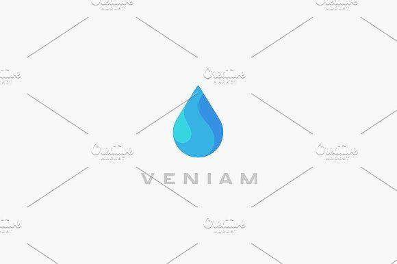 Abstract Water Logo - Abstract water aqua logo design. Water drop vector logotype. ~ Logo ...