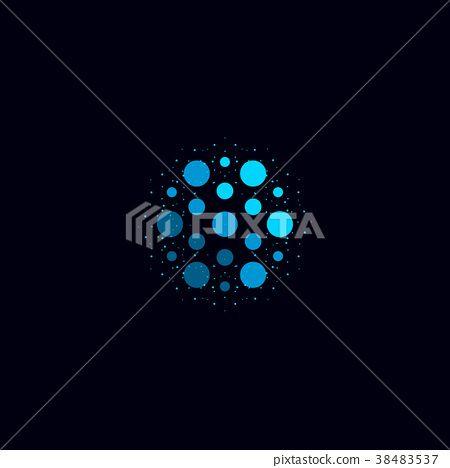 Abstract Water Logo - Abstract water icon, blue color unusual aqua logo