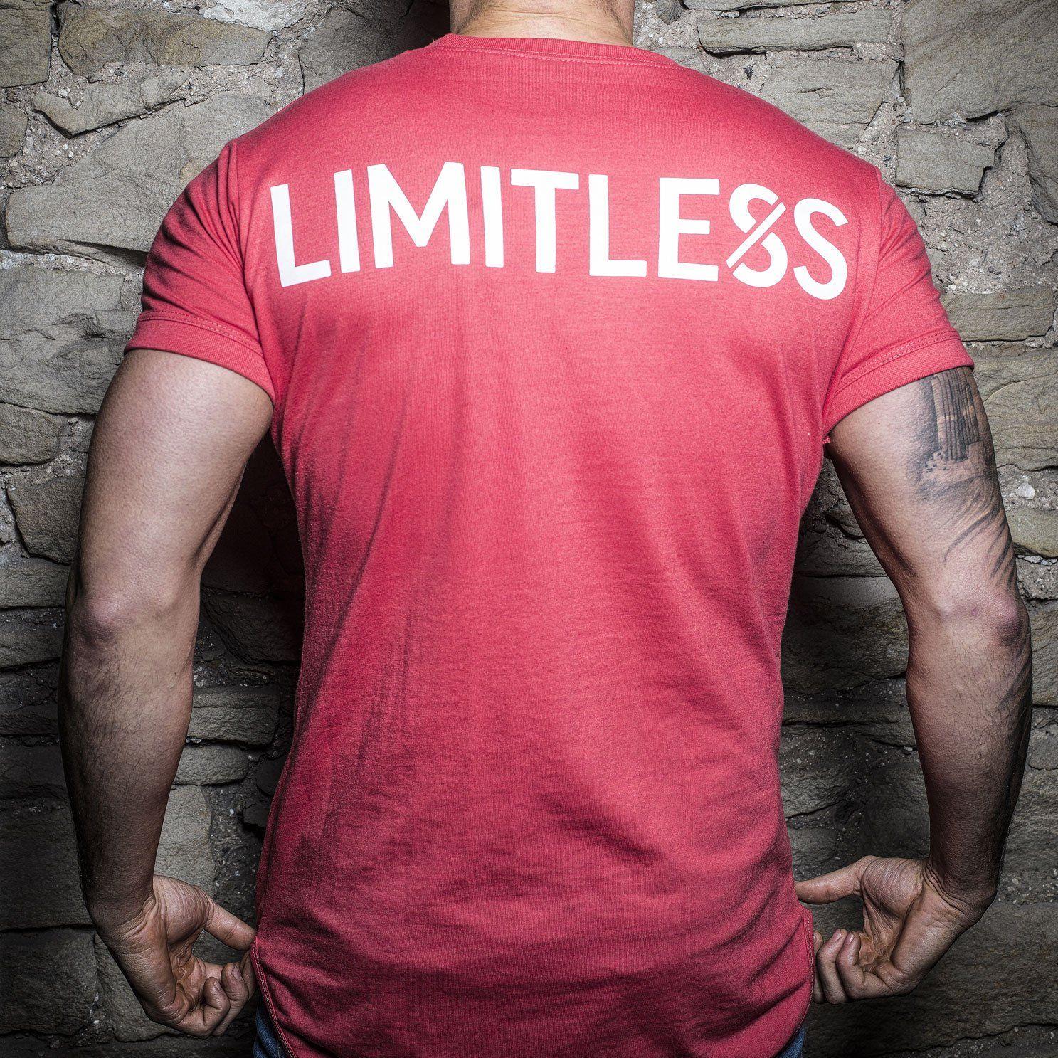 Red Clothing and Apparel Logo - Limitless Large Logo T Rose Red - Limitless Apparel Clothing