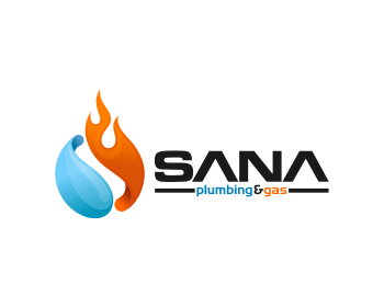 Gas Logo - Logo design entry number 20 by masjacky. Sana Plumbing & Gas logo