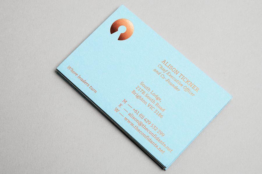 Blue and Copper Logo - New Brand Identity for The Confidante by RE: - BP&O