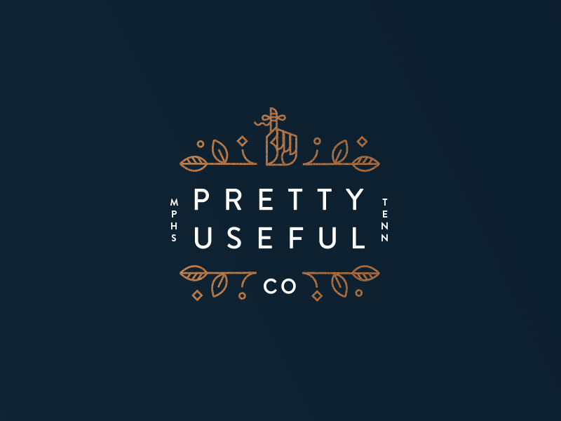 Blue and Copper Logo - Pretty Useful logos WIP by Allie Mounce | Dribbble | Dribbble